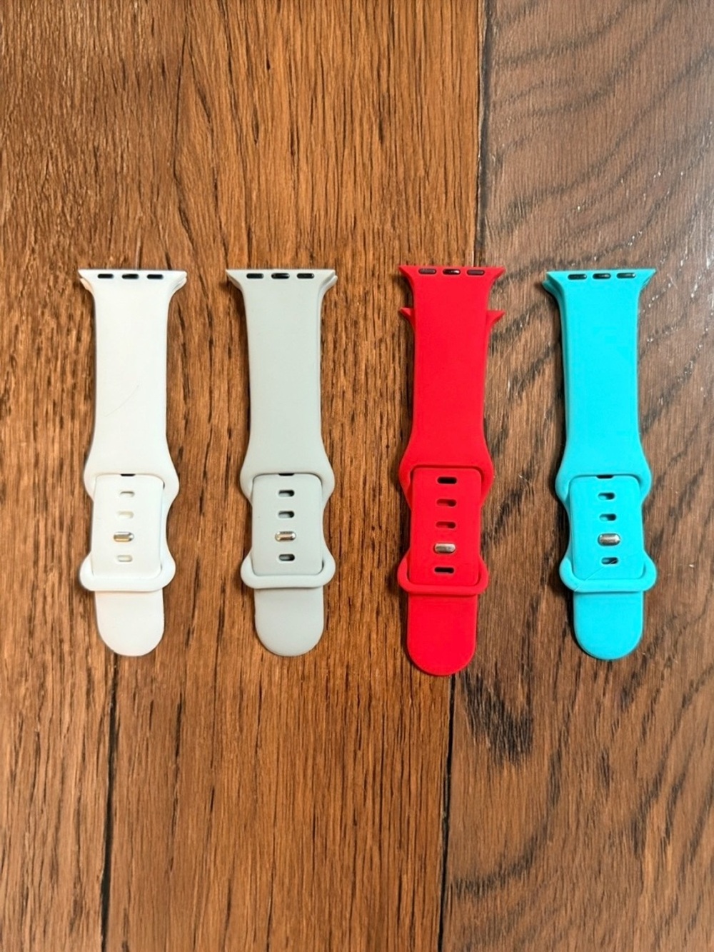Apple Watch Compatible Bands 4 Pack 38 40 41mm Silicone NWOT - Picture 2 of 3